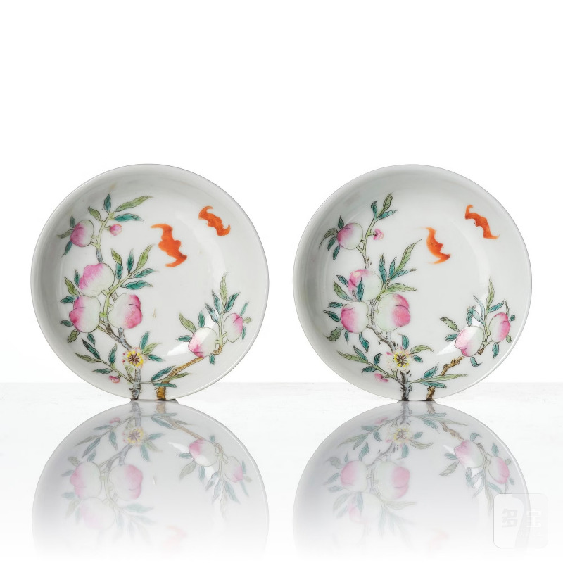 A set of six (5+1) small Chinese 'peaches' dishes, - 图2